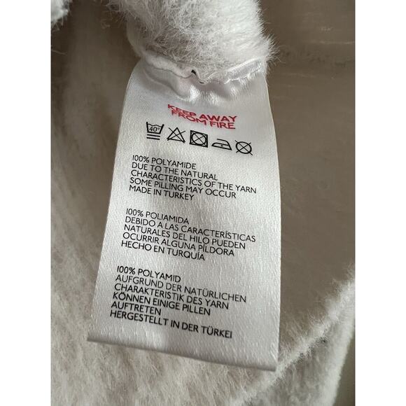 BDG Urban Outfitters Fluffy Ballet Womens Wrap Sweater White Long Sleeve Medium - Picture 6 of 6